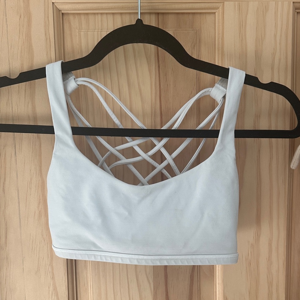 Lululemon Athletica White Strappy Sports Bra